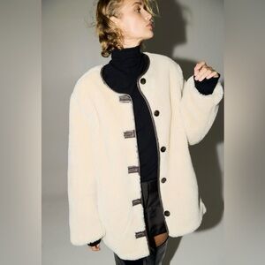 Fluffy Button-Up Jacket